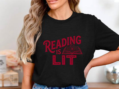 Reading Is Lit Typographic Tee