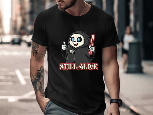 Grim Reaper Fever T-Shirt - Dark Humour Medical Graphic