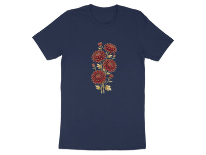 Golden Stem Red Chrysanthemum T-Shirt