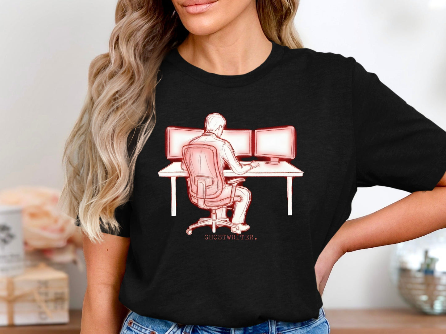 Ghostwriter Sketch T-Shirt - Creative Writer & Author  Tee