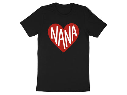 Classic Nana Red Heart Tee - Minimalist Graphic T-Shirt