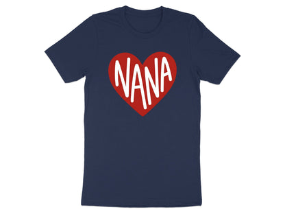Classic Nana Red Heart Tee - Minimalist Graphic T-Shirt