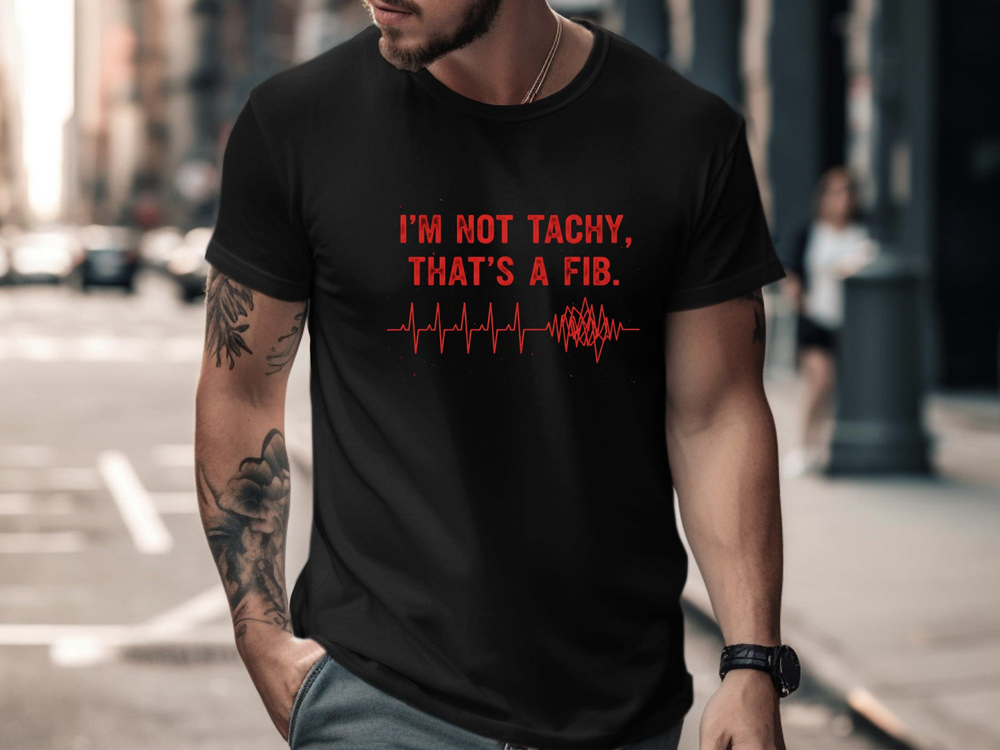 That's A Fib Heartbeat Pun T-Shirt - Funny Cardiology Tee