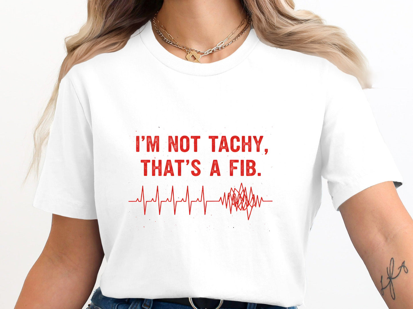 That's A Fib Heartbeat Pun T-Shirt - Funny Cardiology Tee