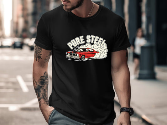 Pure Steel Aussie Muscle Burnout T-Shirt
