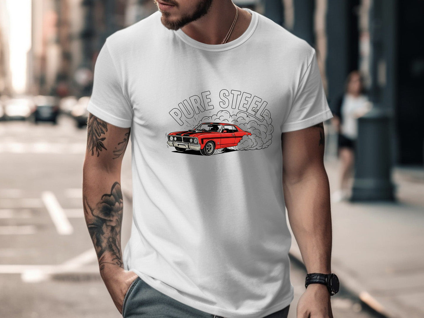 Pure Steel Aussie Muscle Burnout T-Shirt