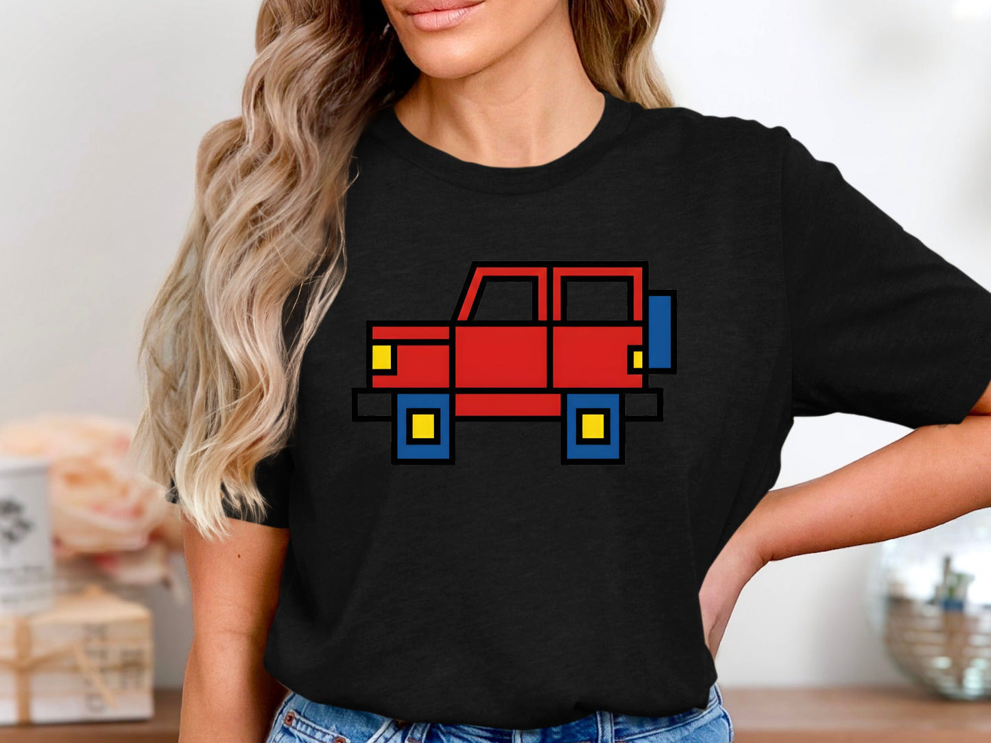 Retro 8-Bit Red Off-Road 4x4 T-Shirt