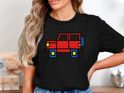 Retro 8-Bit Red Off-Road 4x4 T-Shirt