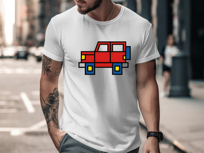 Retro 8-Bit Red Off-Road 4x4 T-Shirt