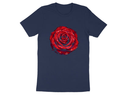 Hyper-Realistic Dewy Red Rose T-Shirt