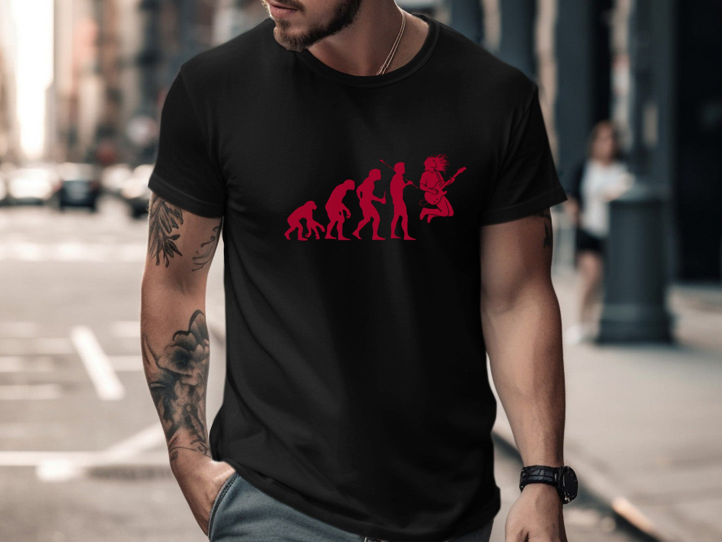 Evolution of a Rock Star Guitar T-Shirt