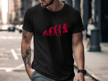 Evolution of a Rock Star Guitar T-Shirt