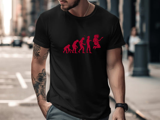Evolution of a Rock Star Guitar T-Shirt