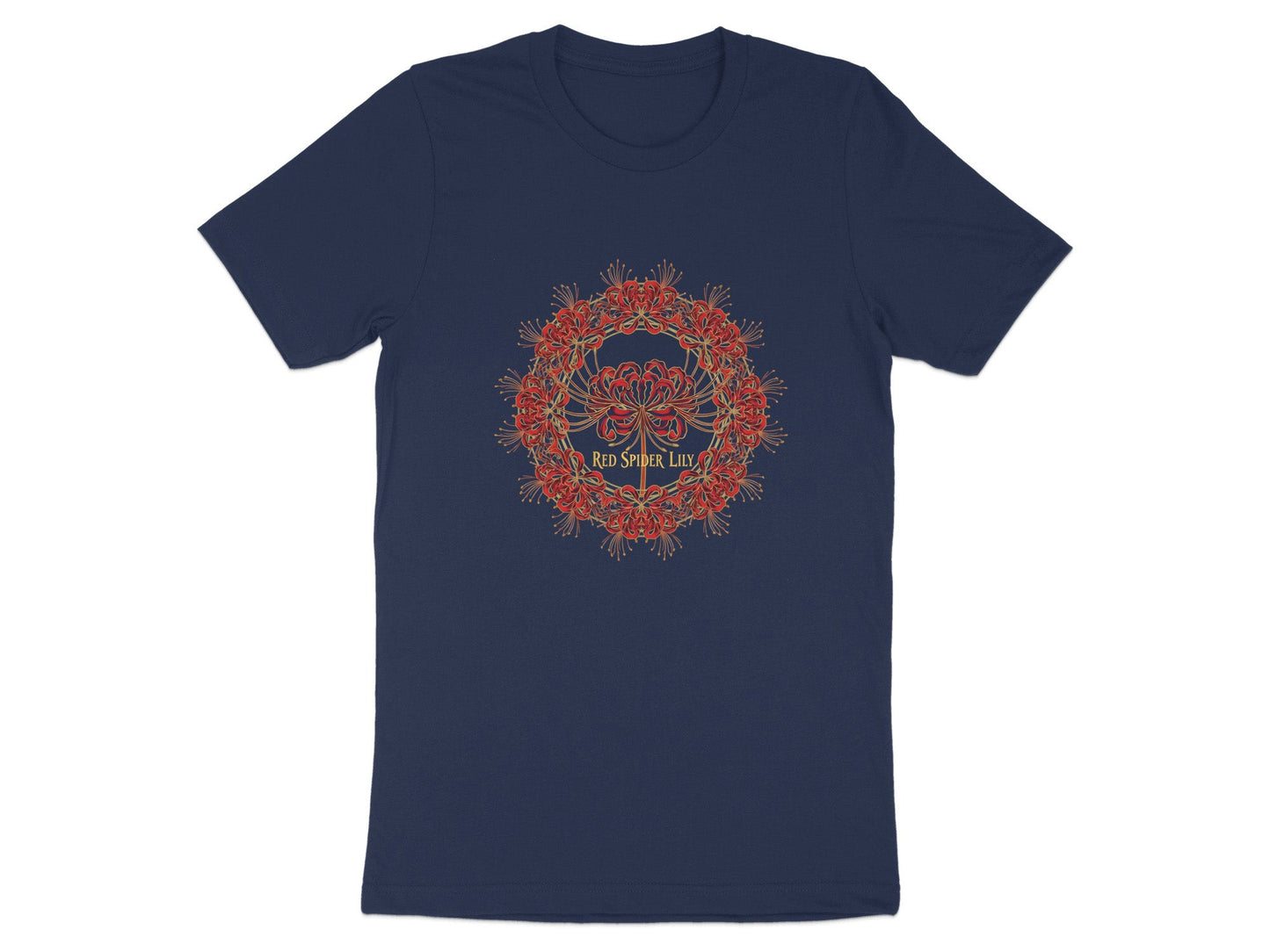 Sacred Red Spider Lily Mandala T-Shirt