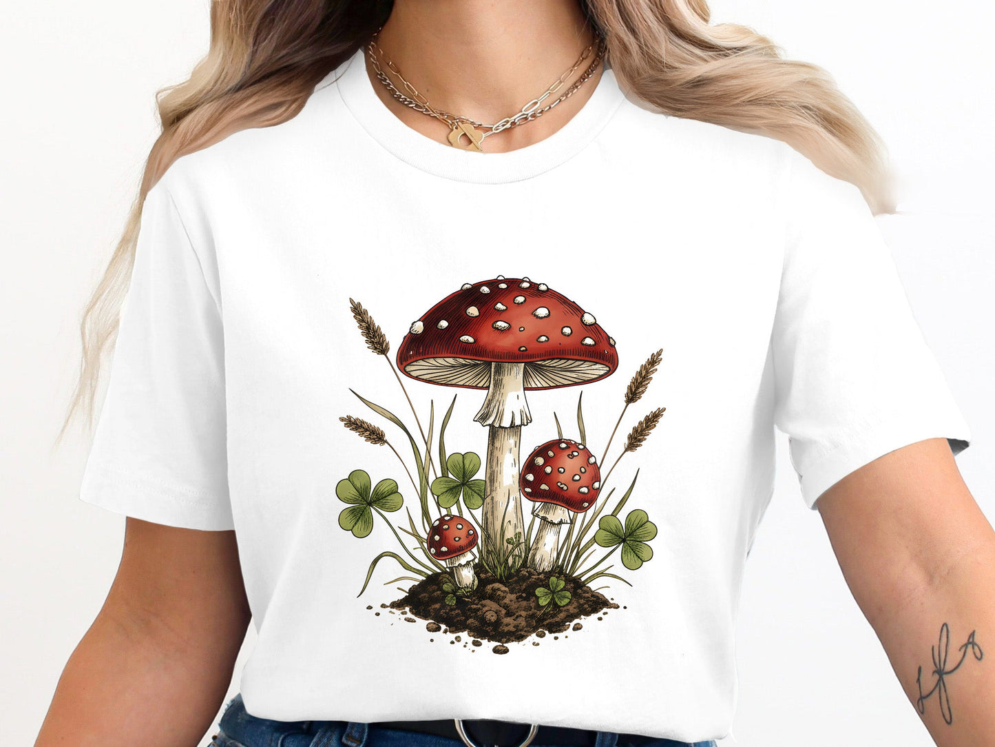 Amanita Muscaria Mushroom Botanical T-Shirt