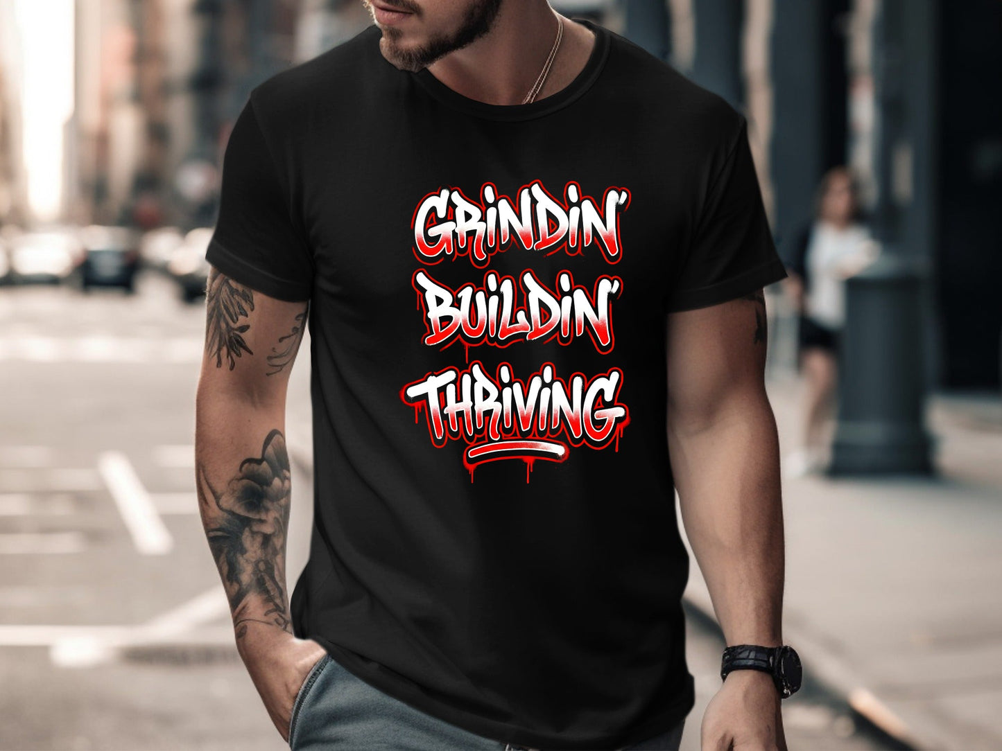 Grindin' Buildin' Thriving Graffiti Art T-Shirt