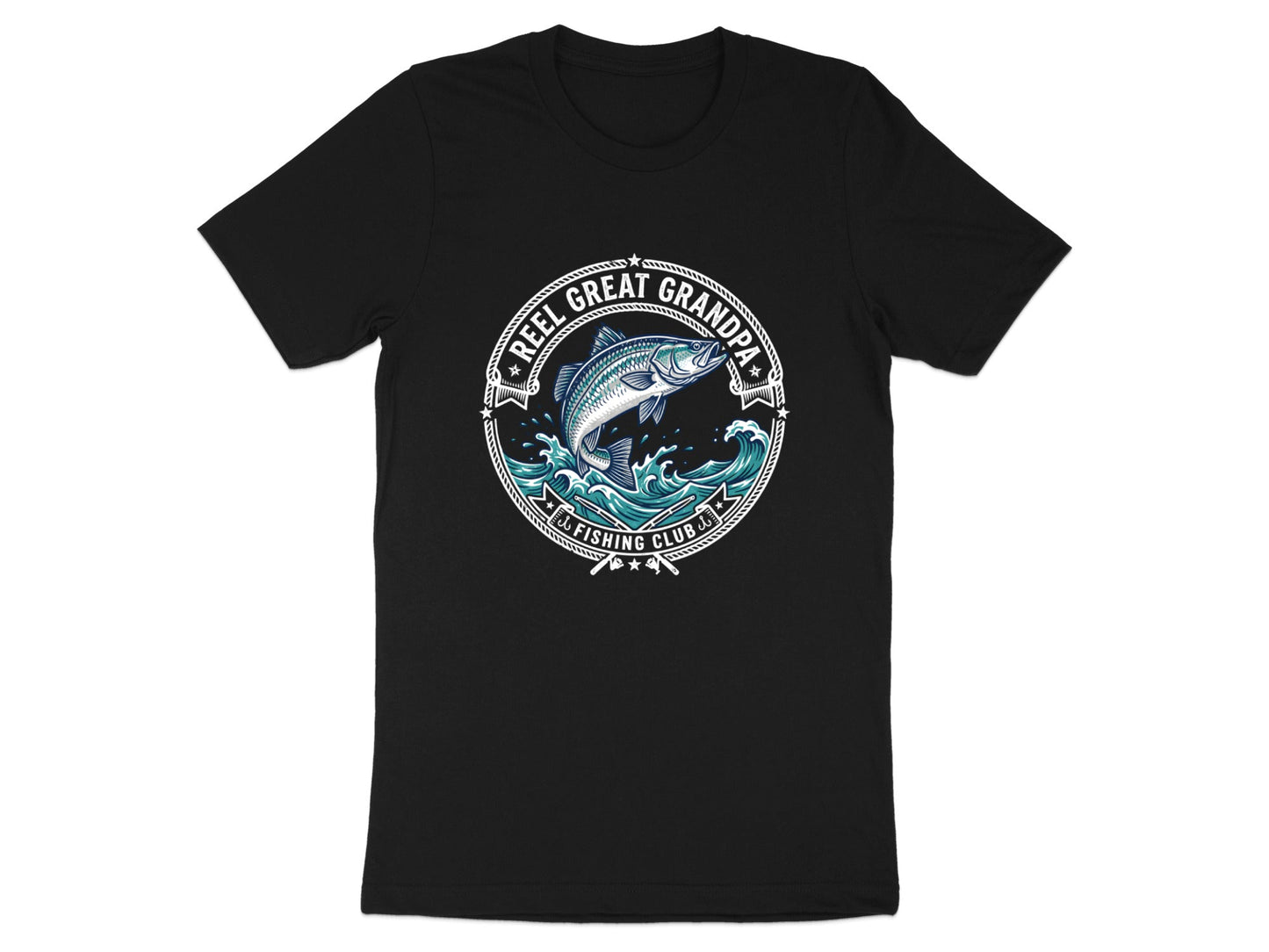 Reel Great Grandpa Funny Fishing Graphic Tee