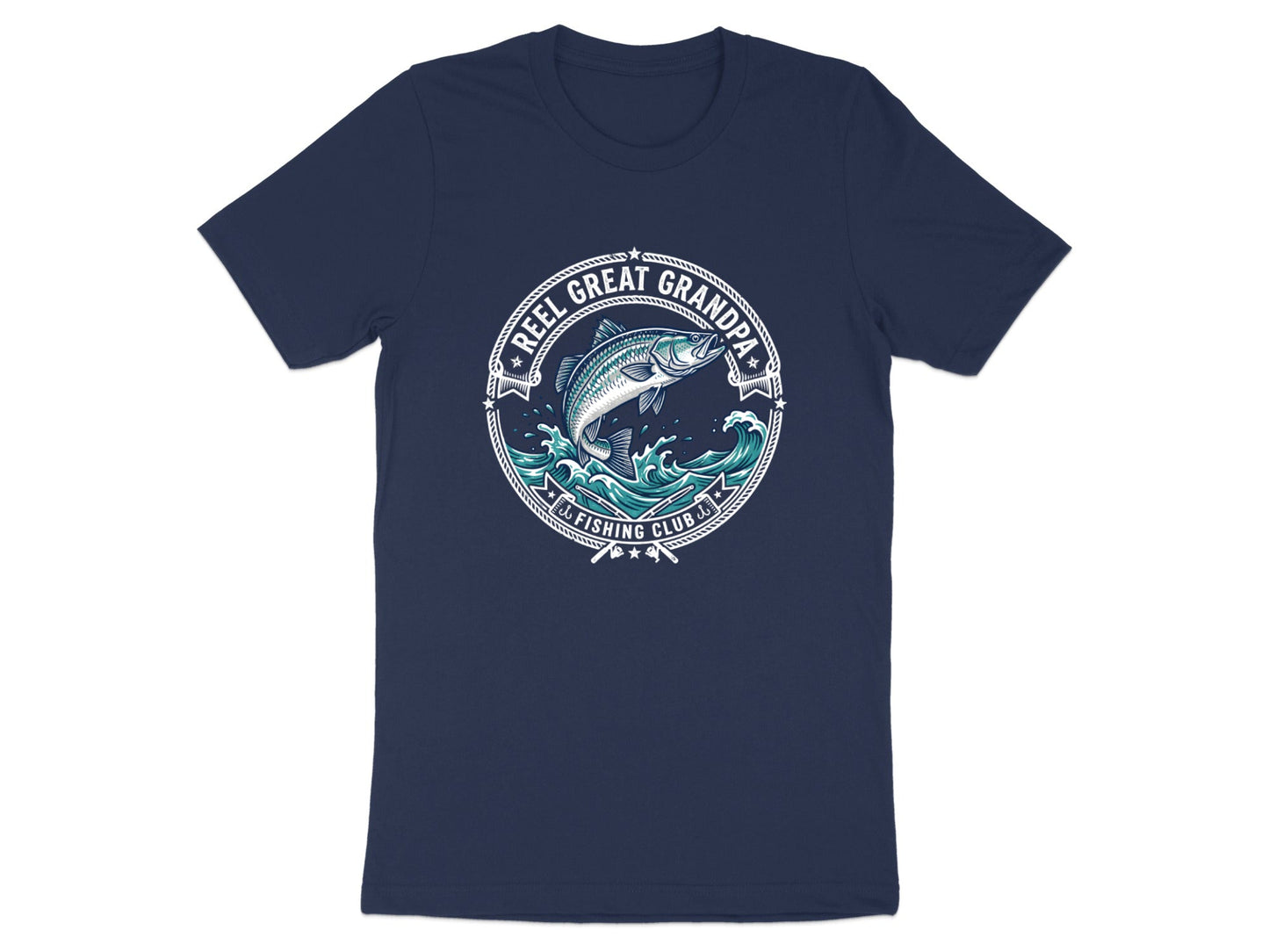 Reel Great Grandpa Funny Fishing Graphic Tee