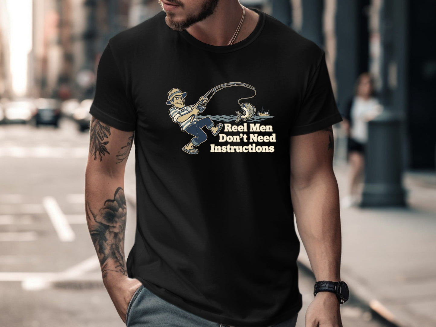 Reel Men Don't Need Instructions Fishing T-Shirt