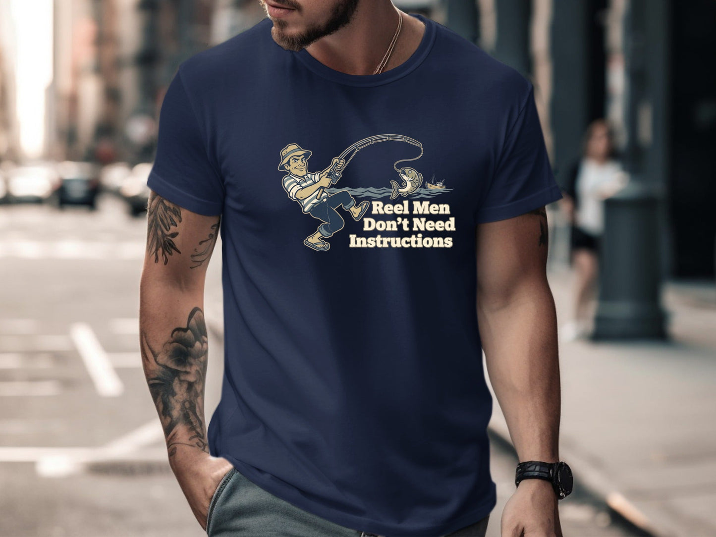 Reel Men Don't Need Instructions Fishing T-Shirt