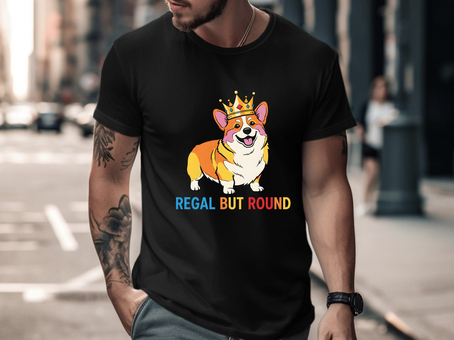 Regal But Round Corgi Crown GraphicTee