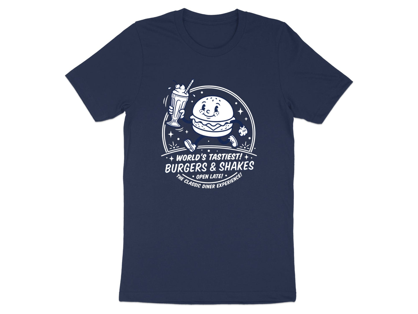 Retro Burgers & Shakes Classic Diner Men's Tee