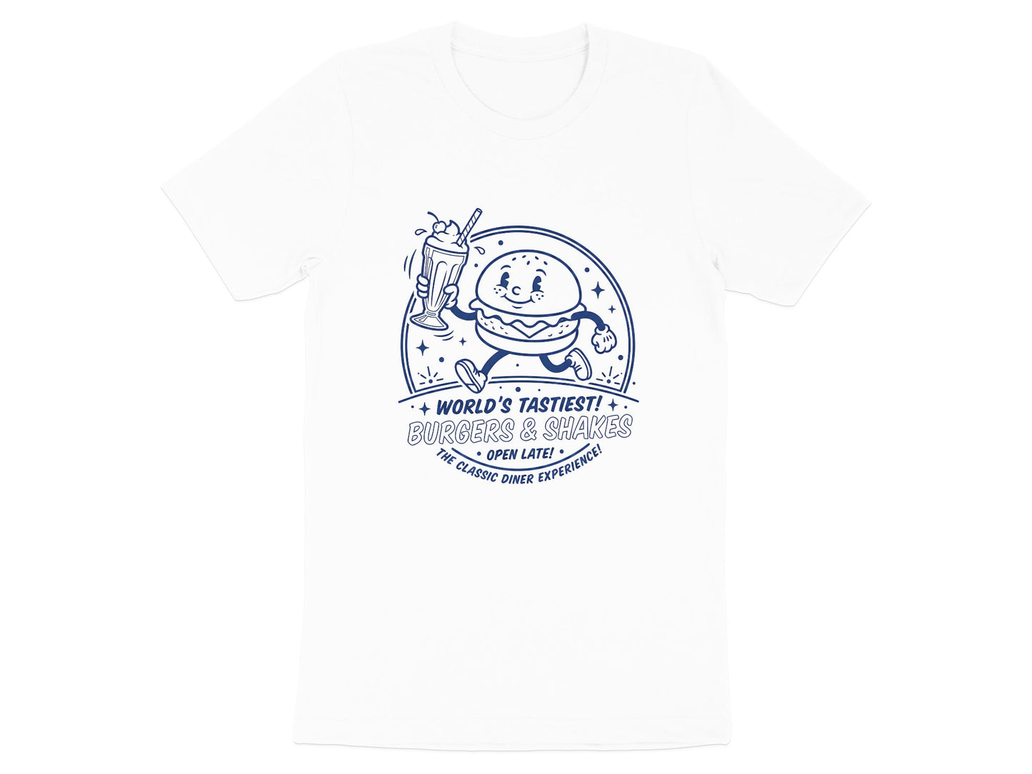 Retro Burgers & Shakes Classic Diner Men's Tee