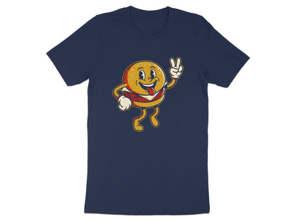 Retro Burger Mascot T-Shirt - 1950s Style Cartoon  Tee