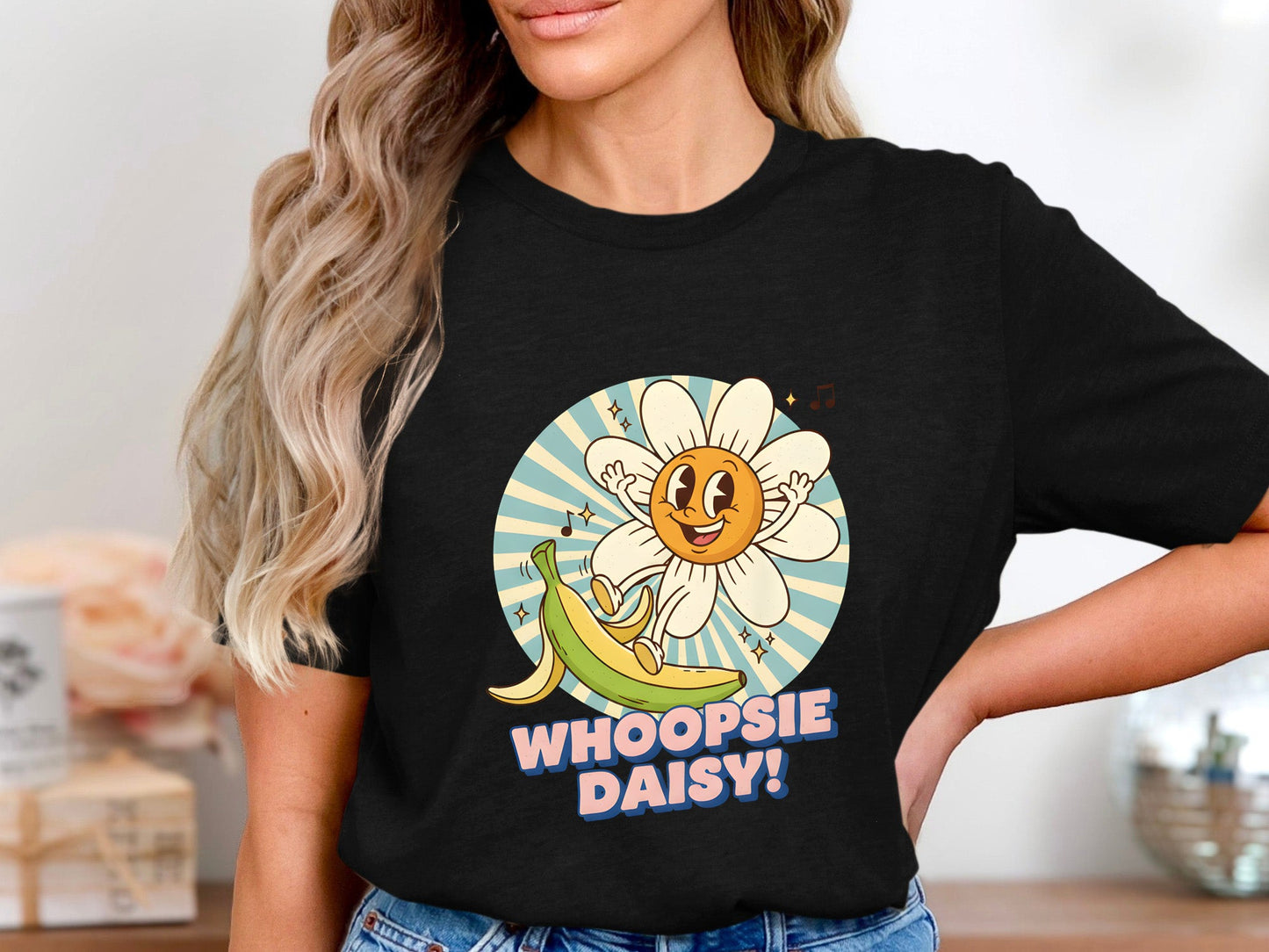 Whoopsie Daisy Vintage Cartoon Graphic T-Shirt