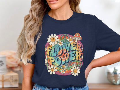 Hippie Flower Power Peace Graphic T-Shirt