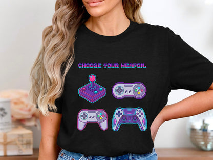 Neon Cyberpunk Gaming Headset T-Shirt