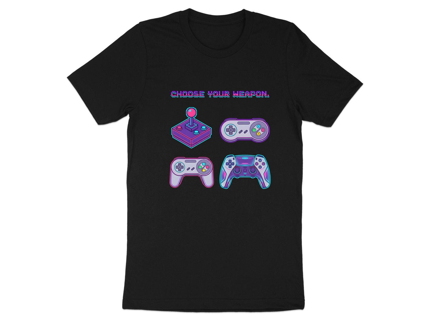 Neon Cyberpunk Gaming Headset T-Shirt