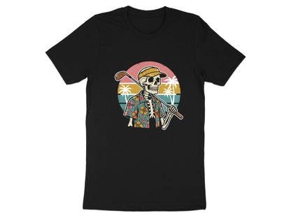 Island Vibes Golfing Skeleton Retro T-Shirt