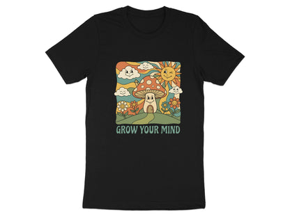 Grow Your Mind Vintage Mushroom Cartoon T-Shirt