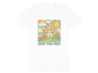 Grow Your Mind Vintage Mushroom Cartoon T-Shirt
