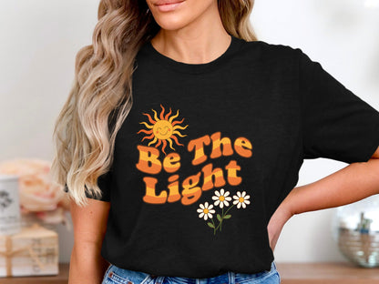 Be The Light Retro Groovy Sun Tee