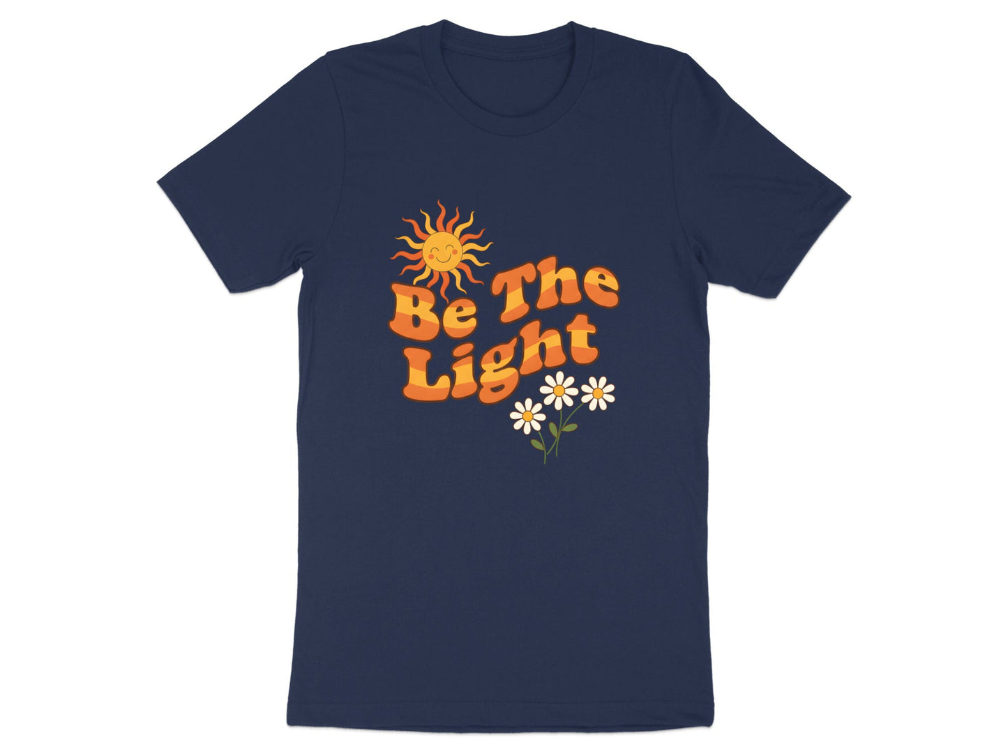 Be The Light Retro Groovy Sun Tee