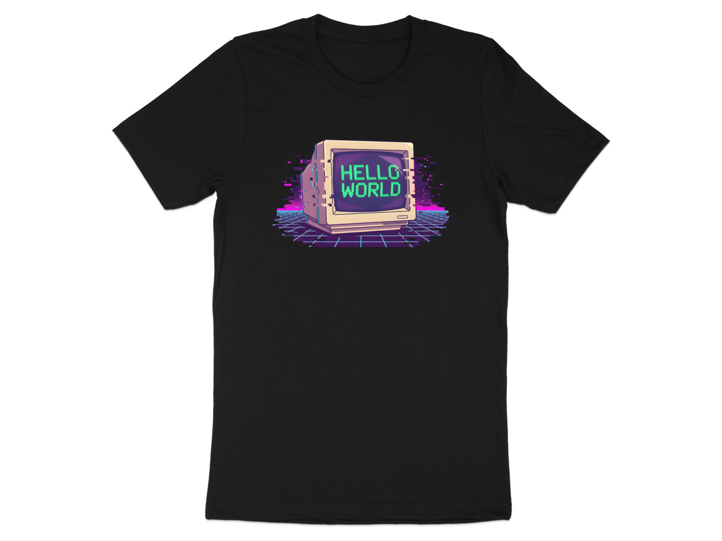 Retro 'Hello World' CRT Monitor T-Shirt - Classic Coding Tee