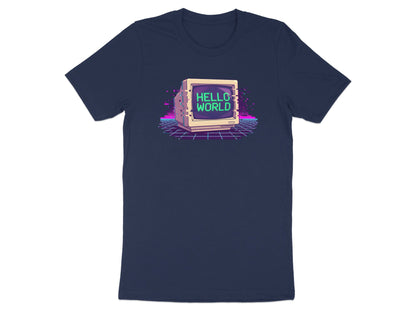 Retro 'Hello World' CRT Monitor T-Shirt - Classic Coding Tee