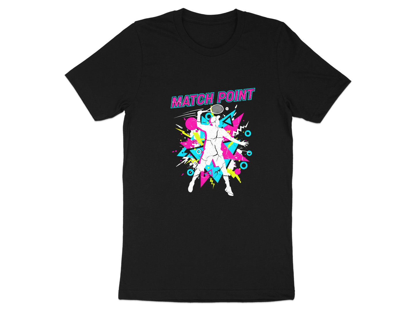 Match Point Retro 80s Tennis T-Shirt
