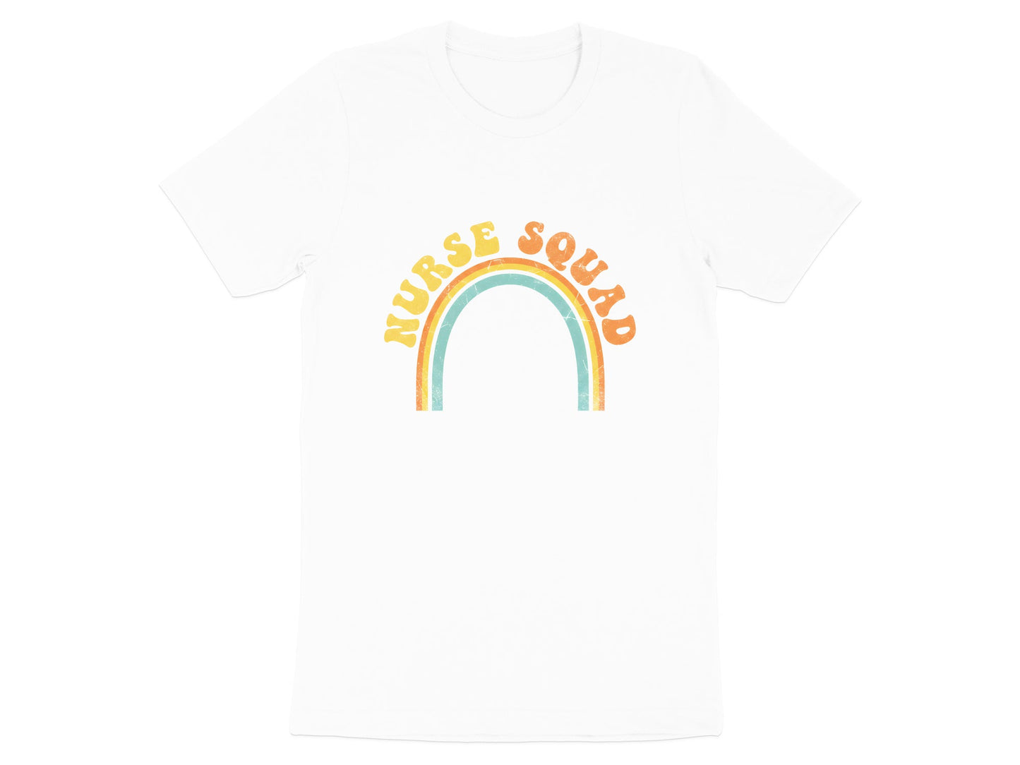 Retro Nurse Squad Rainbow T-Shirt - Vintage Boho Tee