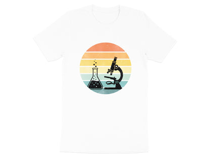 Retro Sunset Microscope Science Graphic T-Shirt