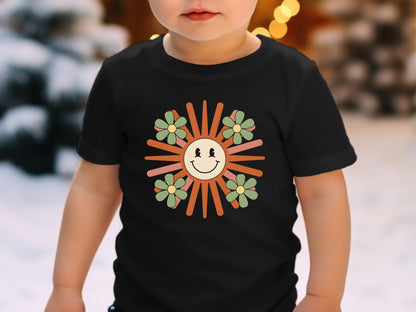 Vintage Retro Sun Flowers Graphic Tee