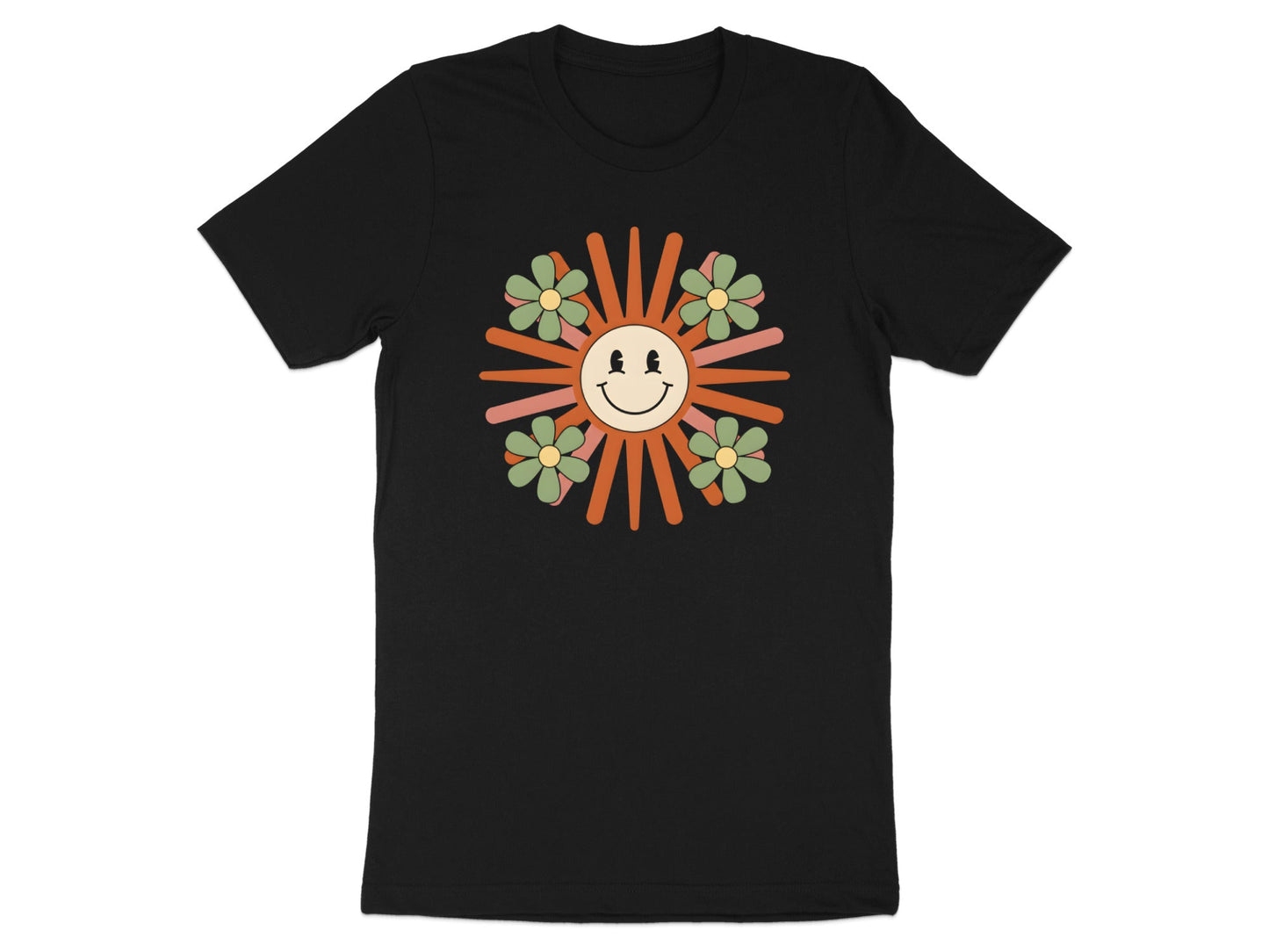 Vintage Retro Sun Flowers Graphic Tee