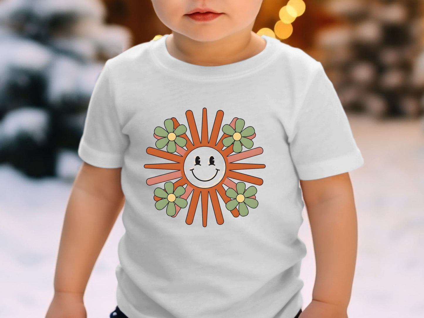 Vintage Retro Sun Flowers Graphic Tee