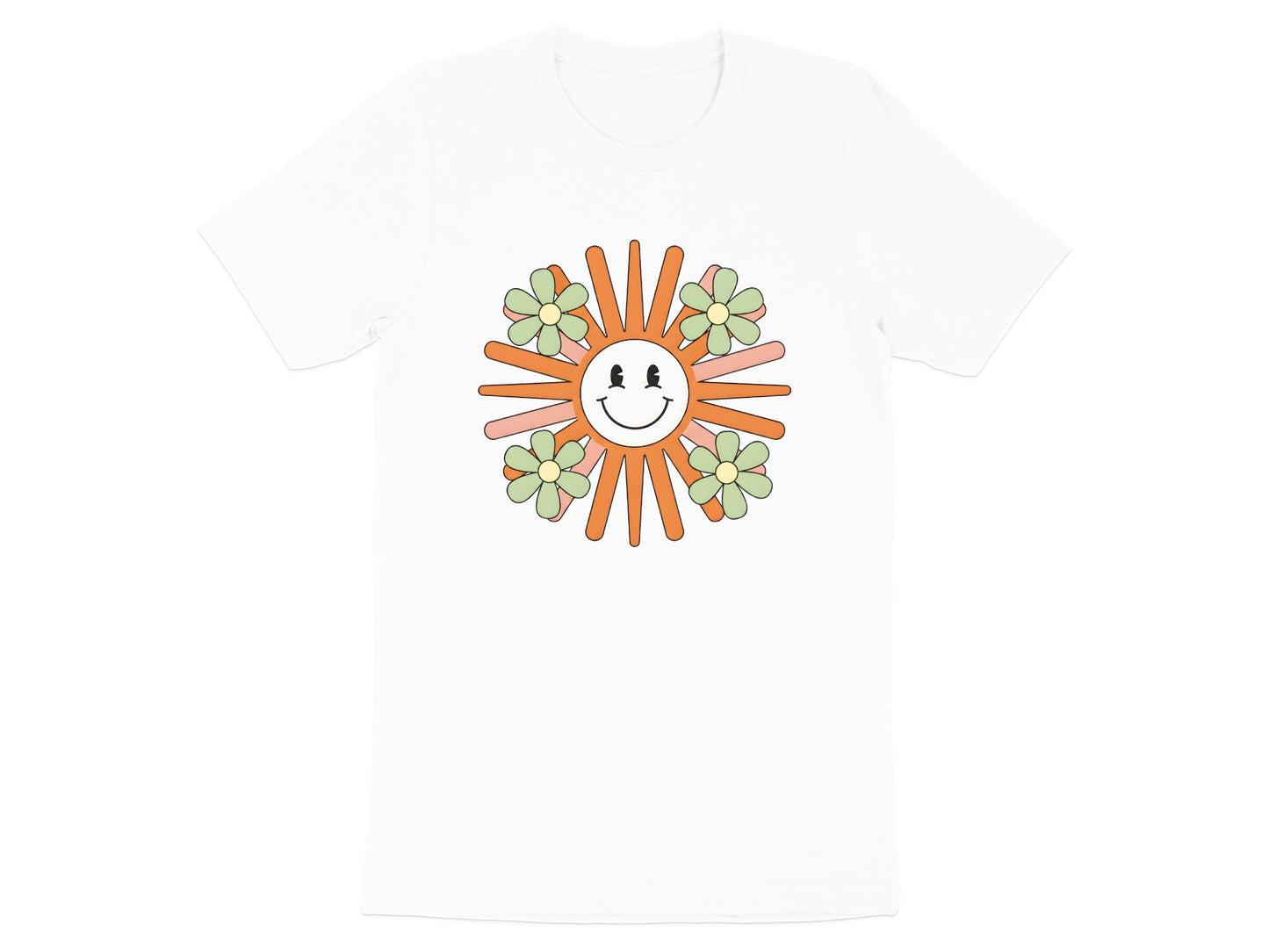 Vintage Retro Sun Flowers Graphic Tee