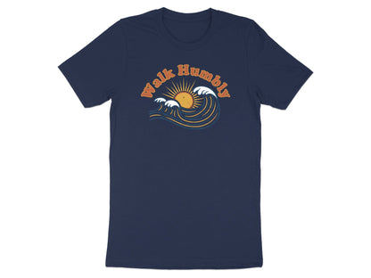Walk Humbly Retro Ocean Wave Tee