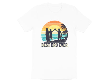Best Bro Ever Retro Surfer Sunset Graphic Tee