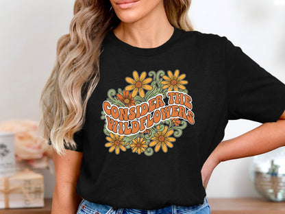 Consider The Wildflowers Retro Graphic Tee
