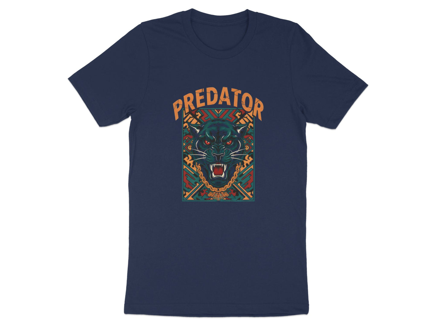Predator Panther Aztec Style T-Shirt - Fierce Jungle Graphic